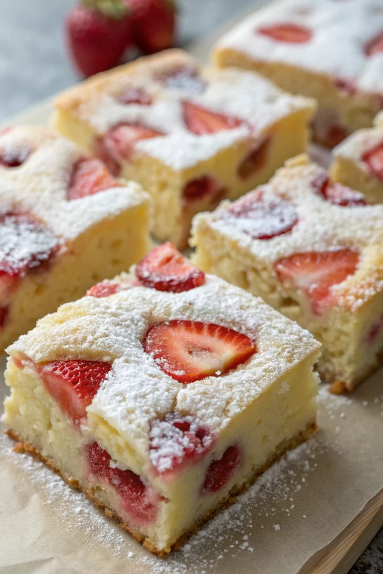 3 Ingredient Rhubarb Squares Recipe