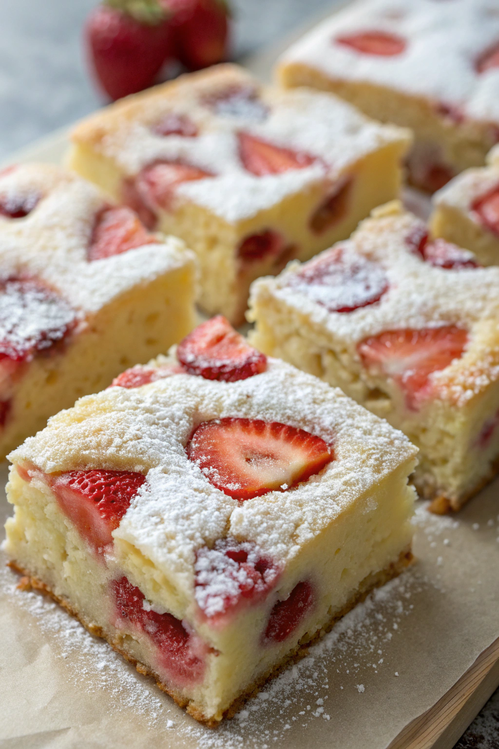 3 Ingredient Rhubarb Squares Recipe