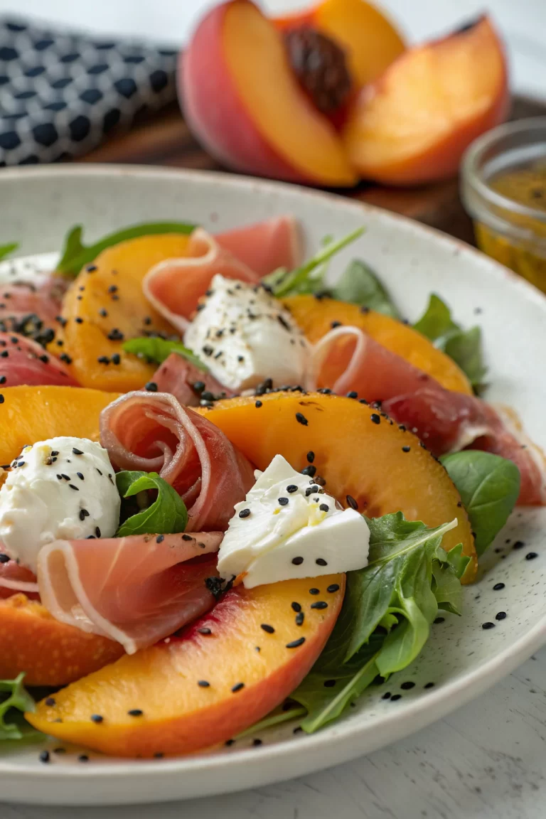 Fresh Peach Burrata Salad