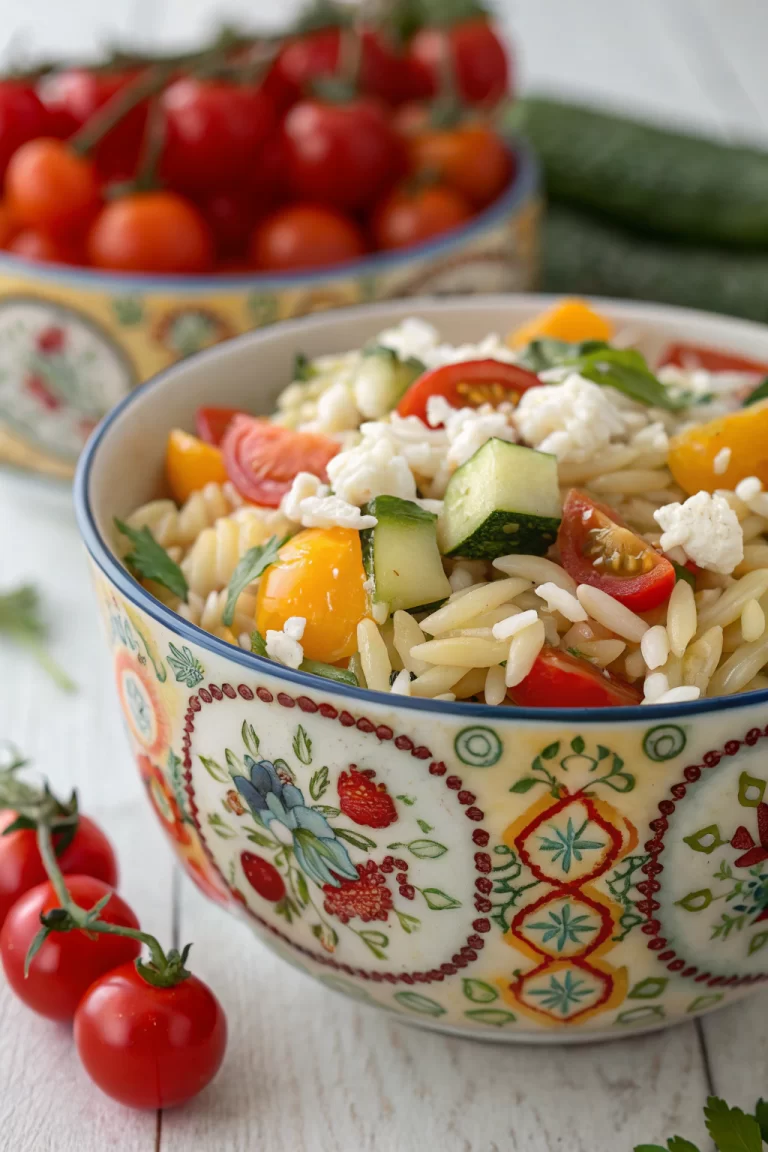 Greek Orzo Pasta Salad Recipe