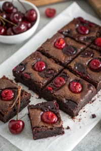 Roasted Chocolate Cherry Brownies Recipe