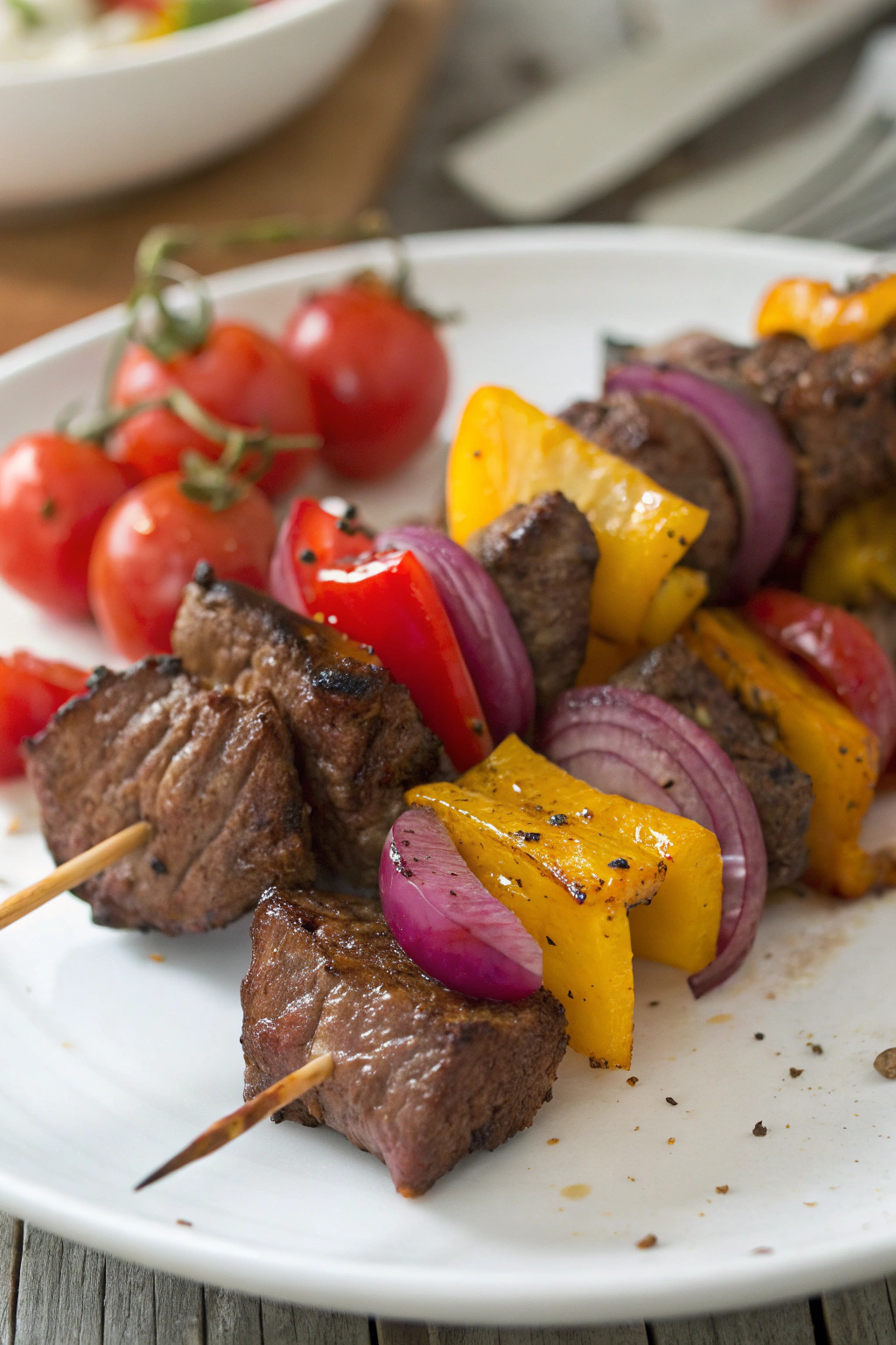 Rosemary Garlic Steak Kebabs