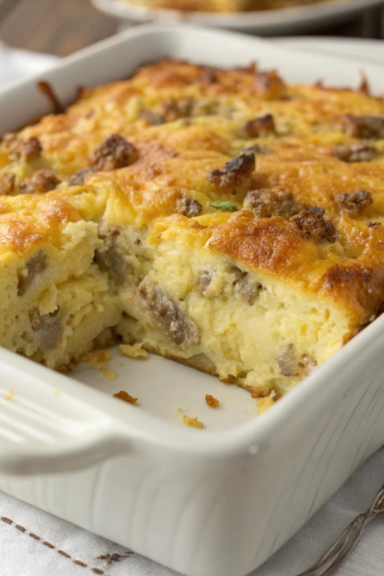 Sausage Hash Brown Breakfast Casserole