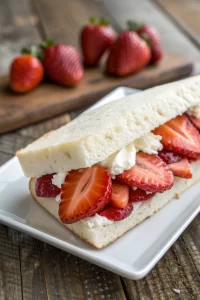 Strawberry Cream Tea Party Sandwiches