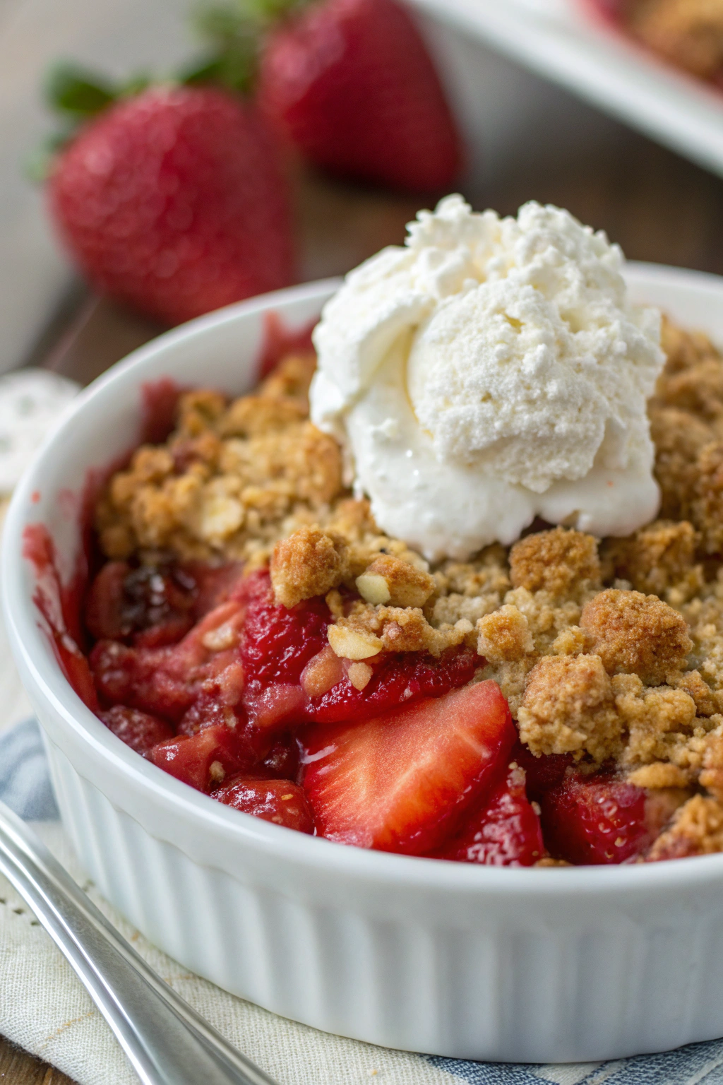 Strawberry Rhubarb Baked Oatmeal Recipe