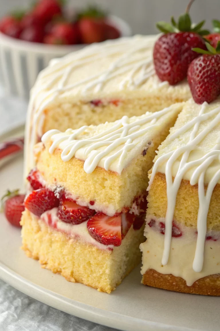 Strawberry Rhubarb Cake Recipe