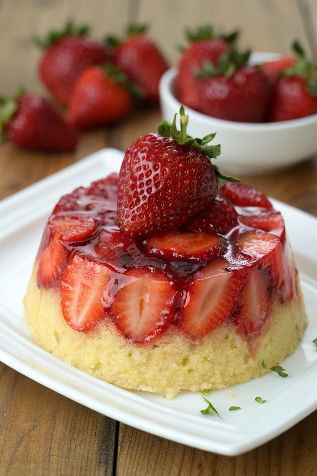 Strawberry Rhubarb Upside Down Cake Recipe