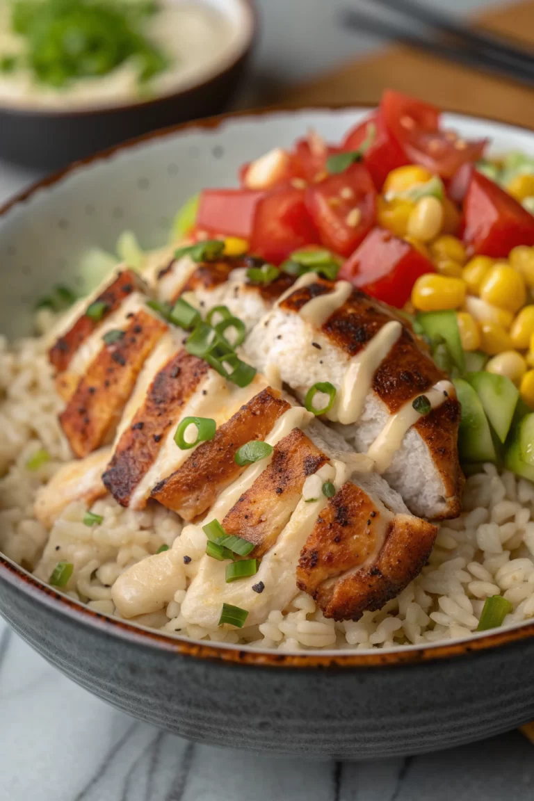 Street Corn Chicken Rice Bowl