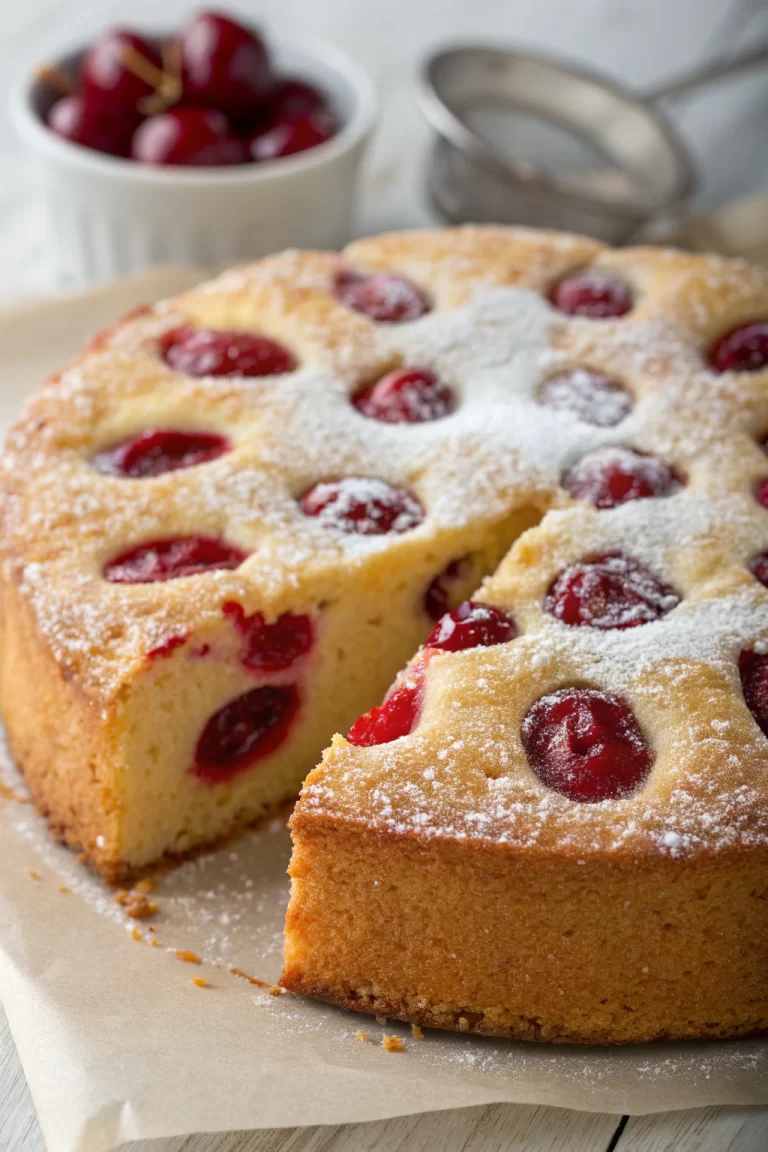 Sweet Cherry Almond Cake Recipe