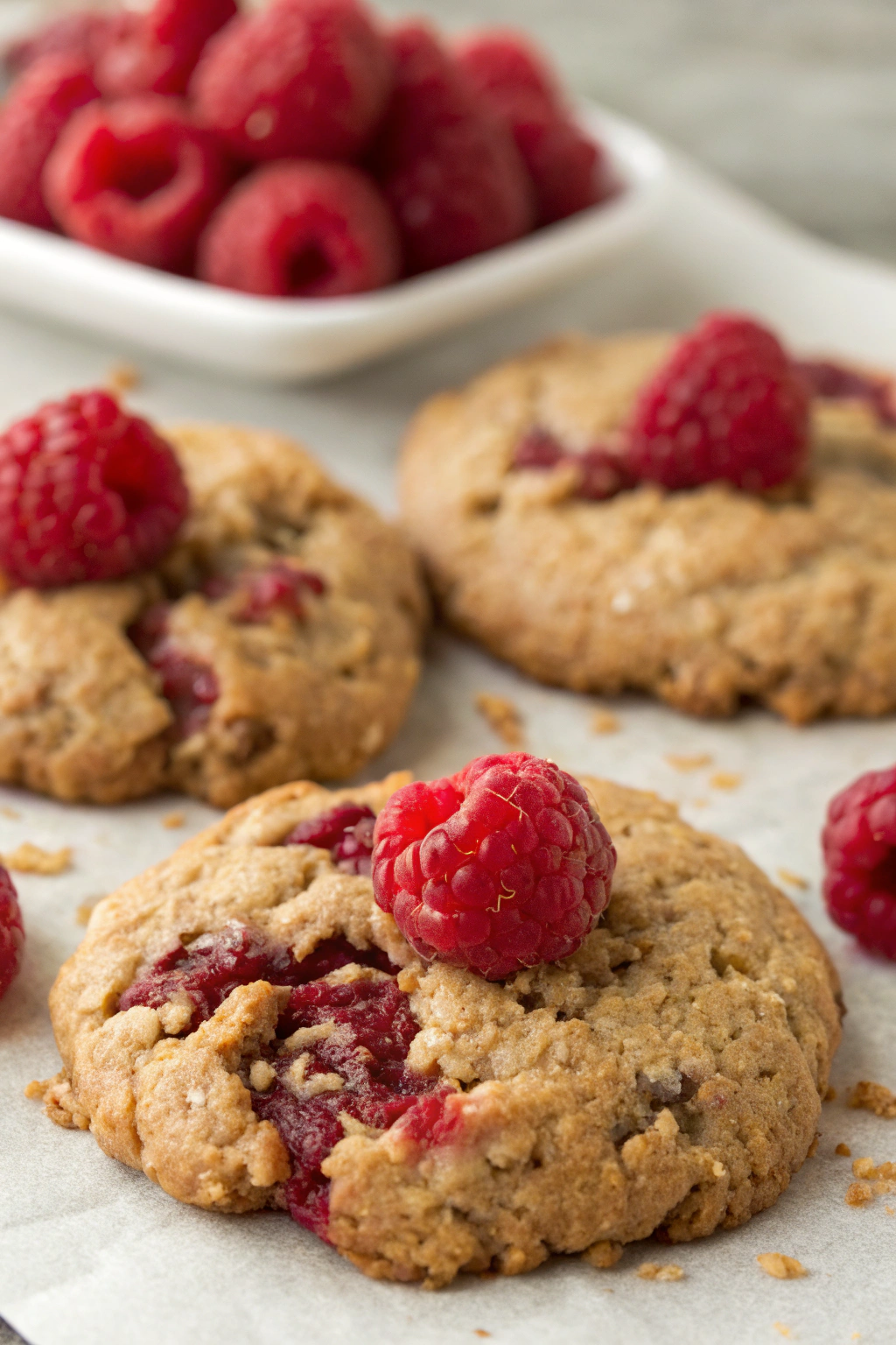 Healthy Raspberry Oatmeal Cookies Recipe