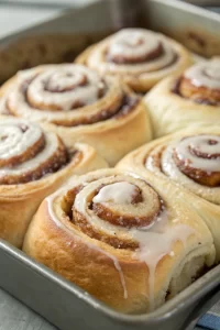 Apple Cinnamon Rolls with Brown Butter Maple Icing