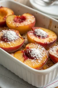 Baked Peaches with Cinnamon Sugar Recipe