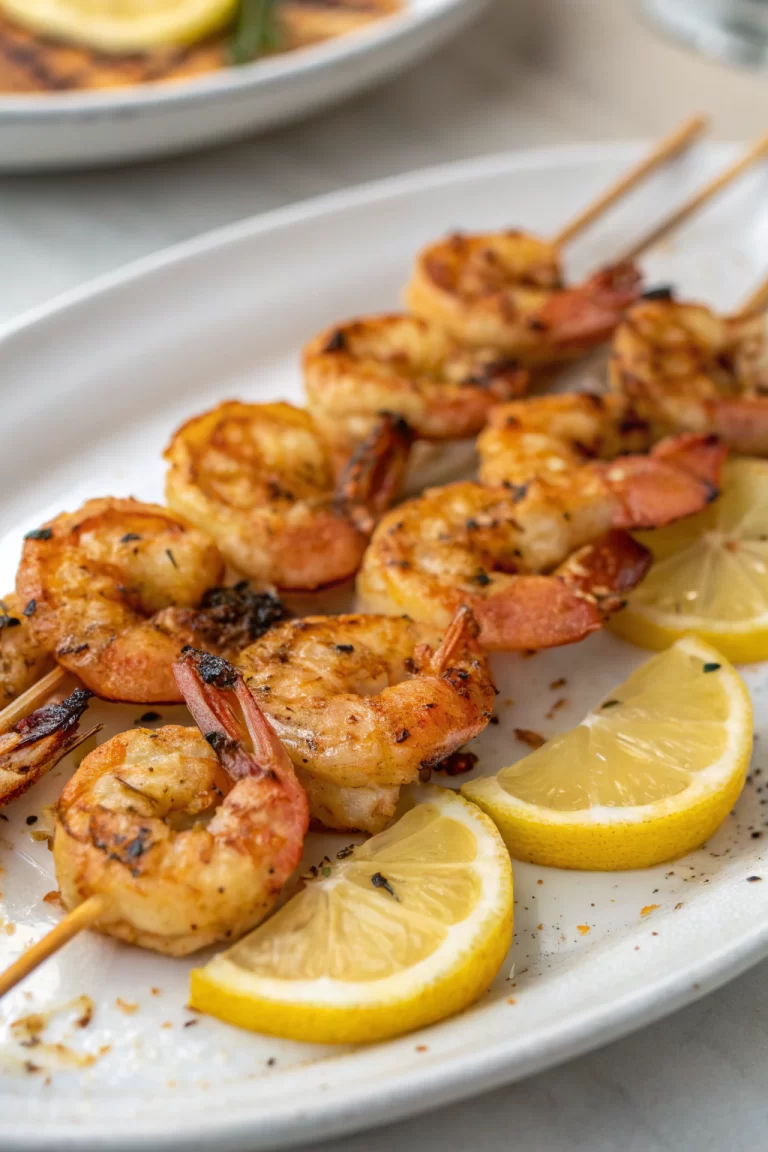 Cajun Garlic Butter Grilled Shrimp Skewers Recipe