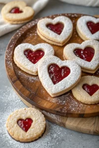 Heart Shaped Jam Cookies Recipe