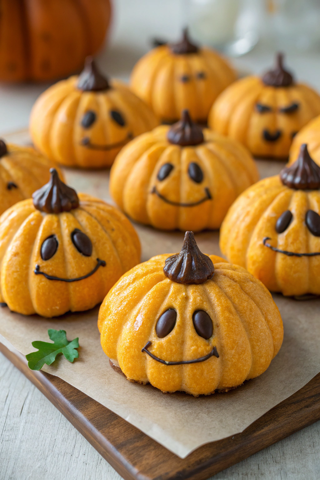 Pumpkin Shaped Mini Apple Pies Recipe
