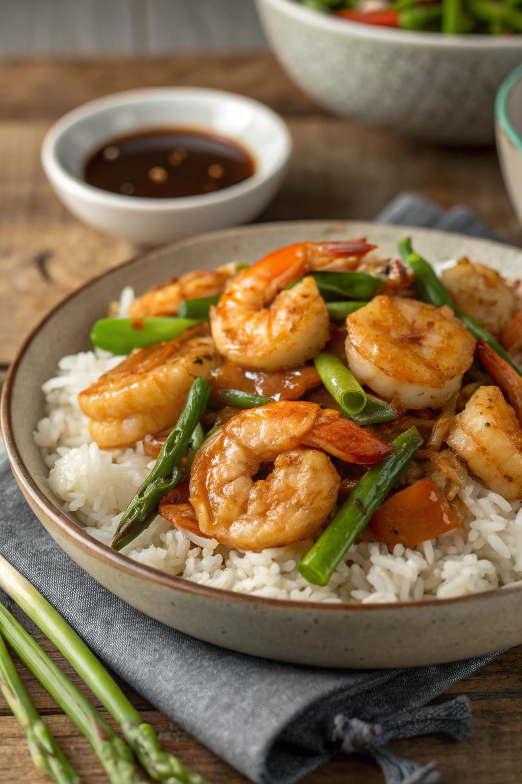 Sheet Pan Sweet Chili Garlic Shrimp with Asparagus Recipe
