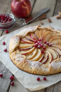 Shortbread Pie with Berry and Apple Filling