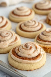 Soft Pumpkin Cookies with Cinnamon Frosting
