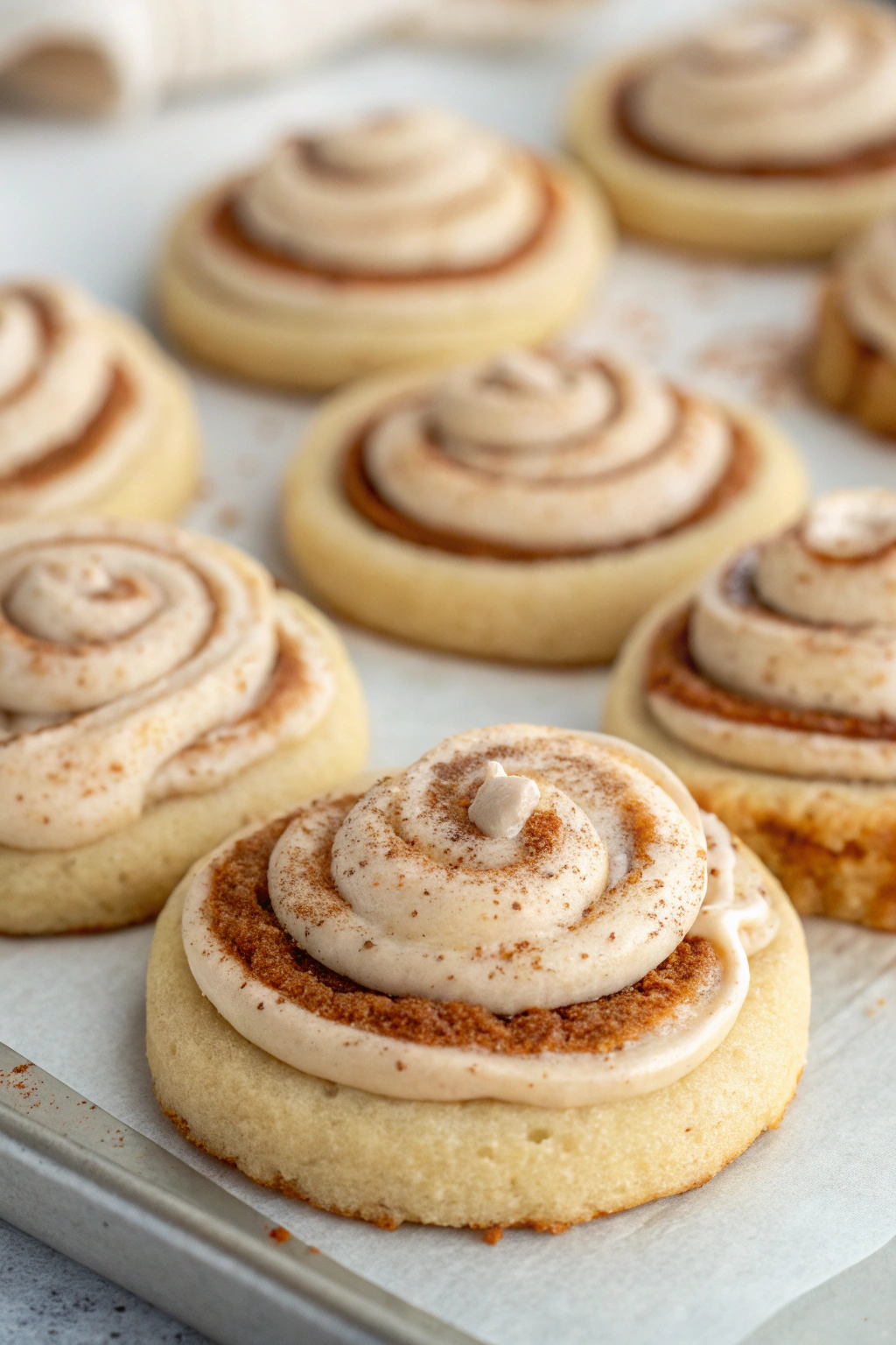 Soft Pumpkin Cookies with Cinnamon Frosting