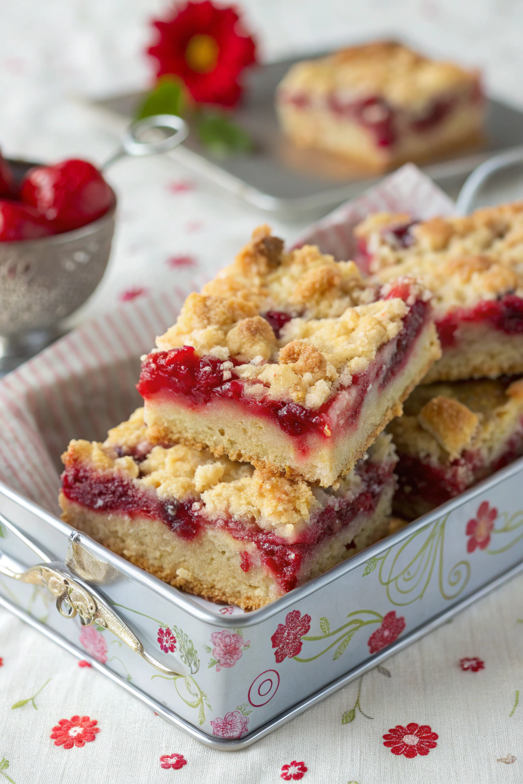 Sour Cherry Crumble Bars Recipe