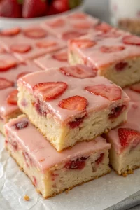 Strawberry Lemon Blondies Recipe