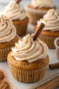 Vanilla Chai Pumpkin Latte Cupcakes with Cinnamon