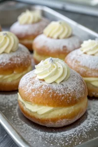 Vanilla Cream-Filled Doughnuts Recipe