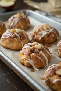 Baked Apple Fritters with Glaze
