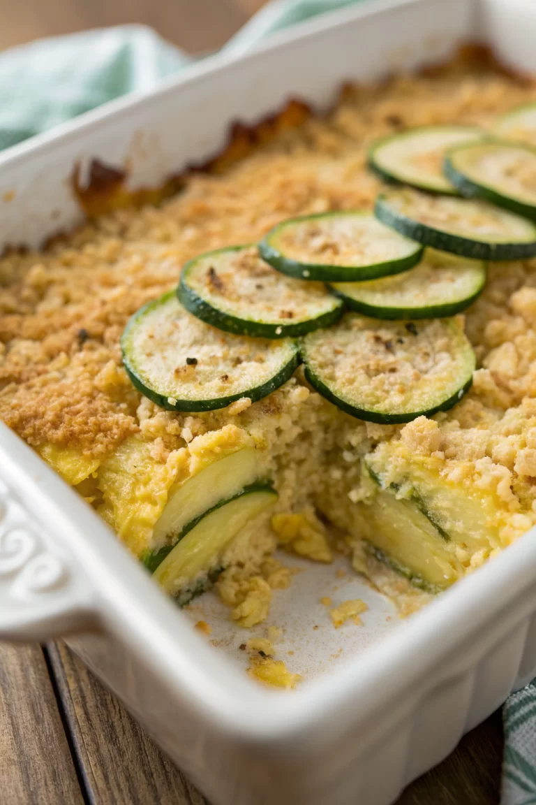 Cheesy Summer Squash and Zucchini Casserole