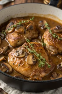 Cider Braised Chicken With Caramelized Onions