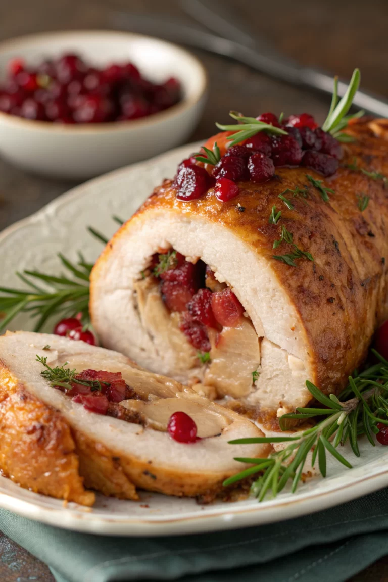 Cranberry Stuffed Turkey Breast Recipe