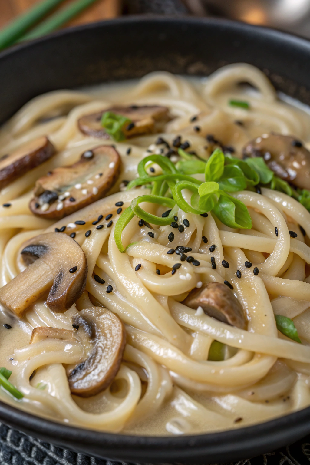Creamy Mushroom Udon Recipe