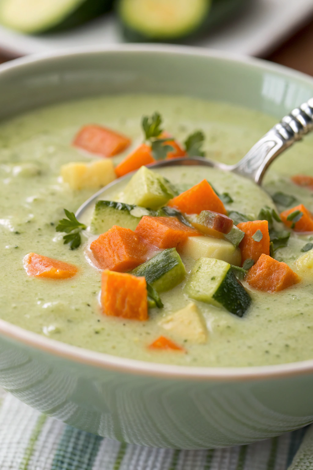 Easy Healthy Creamy Zucchini Soup Recipe