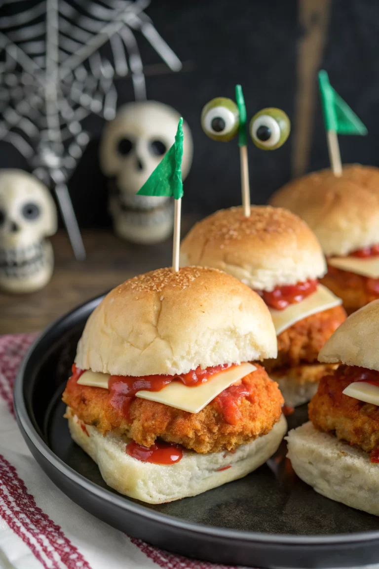 Halloween Chicken Parm Sliders Recipe