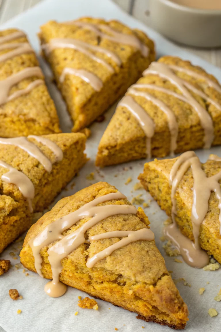 Healthy Pumpkin Scones Recipe with Maple Glaze