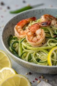 Lemon Garlic Shrimp Zucchini Noodle Recipe