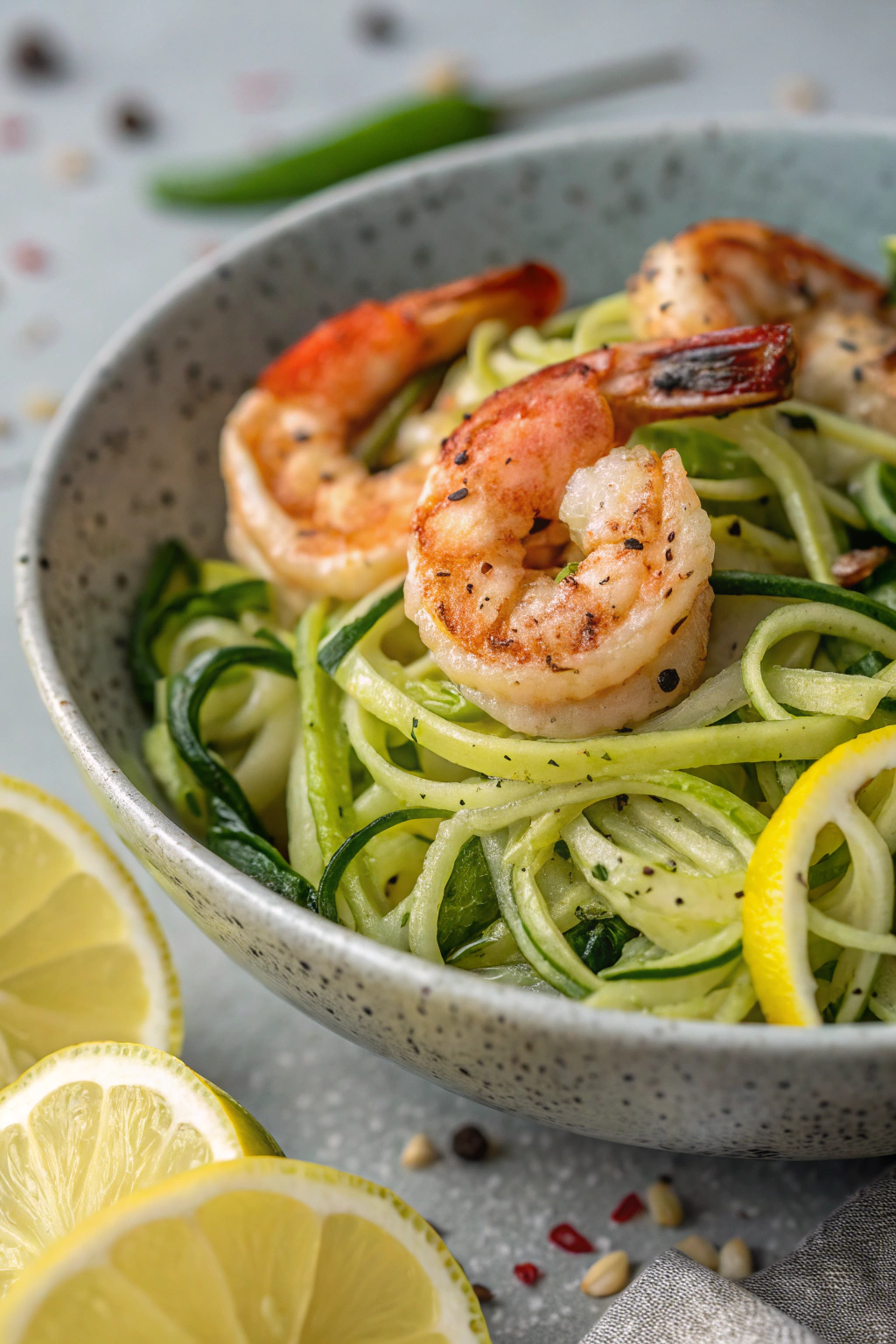 Lemon Garlic Shrimp Zucchini Noodle Recipe