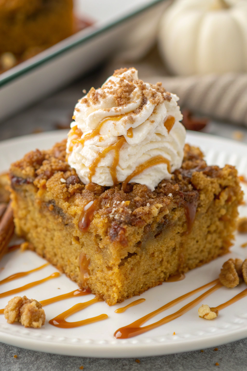 Pumpkin Pie Dump Cake With Spice Cake Mix