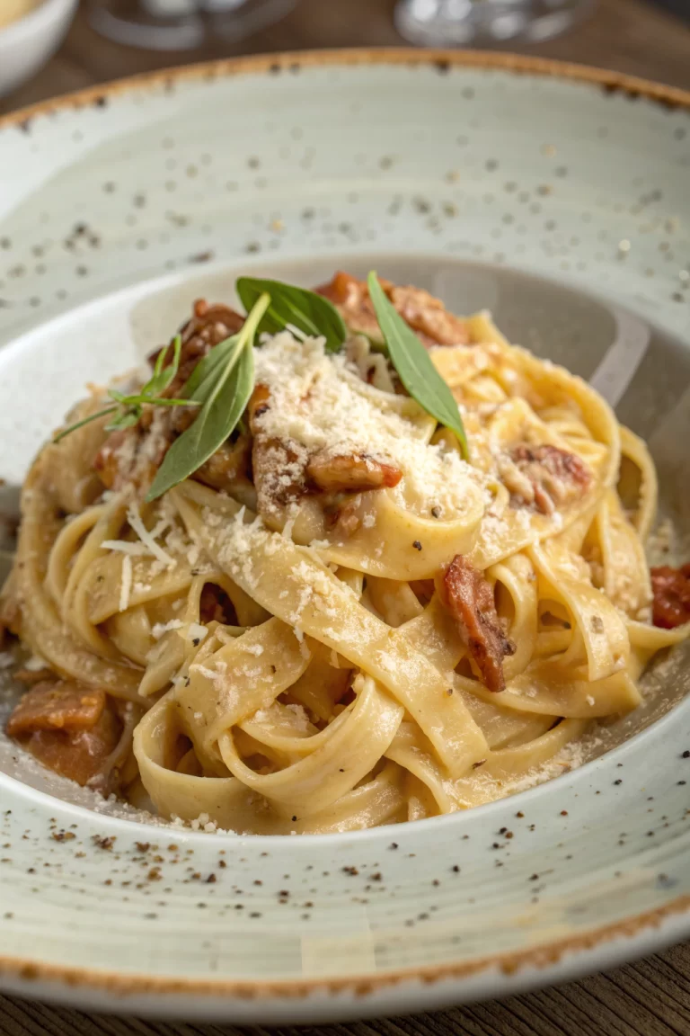 Sage Brown Butter Pumpkin Pasta Alfredo Recipe