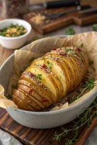 Salt & Pepper Mini Hasselback Potatoes with Cajun Dip