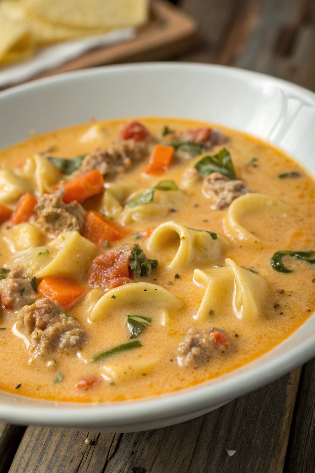 Sausage Tortellini Soup with Spinach Recipe