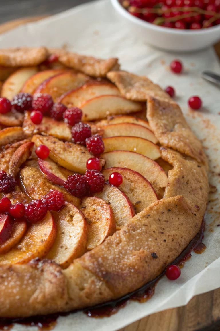 Shortbread Pie with Berry and Apple Filling