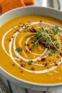 Spicy Butternut Squash Sweet Potato Soup Recipe