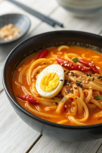 Spicy Peanut Udon Noodle Soup Recipe