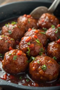 Sweet Chili Meatballs Crockpot Recipe