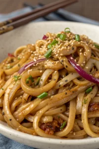 Vegan Garlic Udon Noodles Recipe