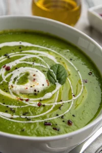 Zucchini Soup with Yogurt Lemon and Dill