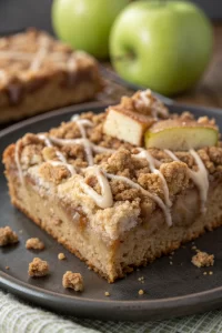 Apple Crumb Cake with Cinnamon Apple Drizzle