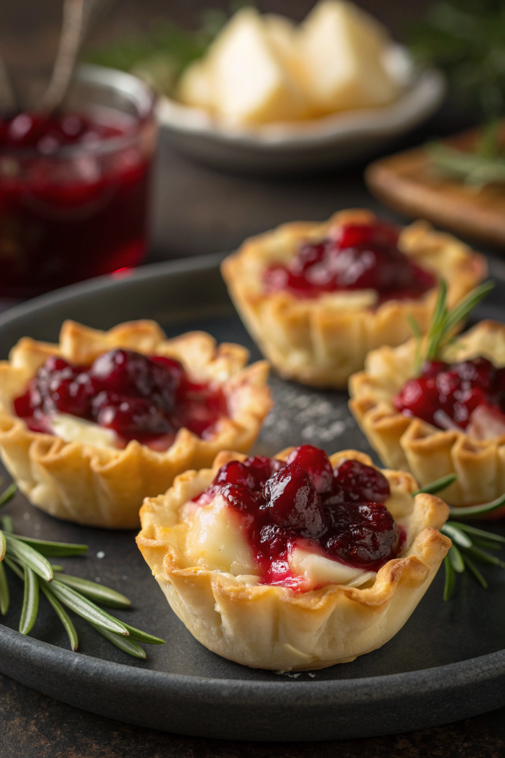 Baked Cranberry Brie Bites Recipe