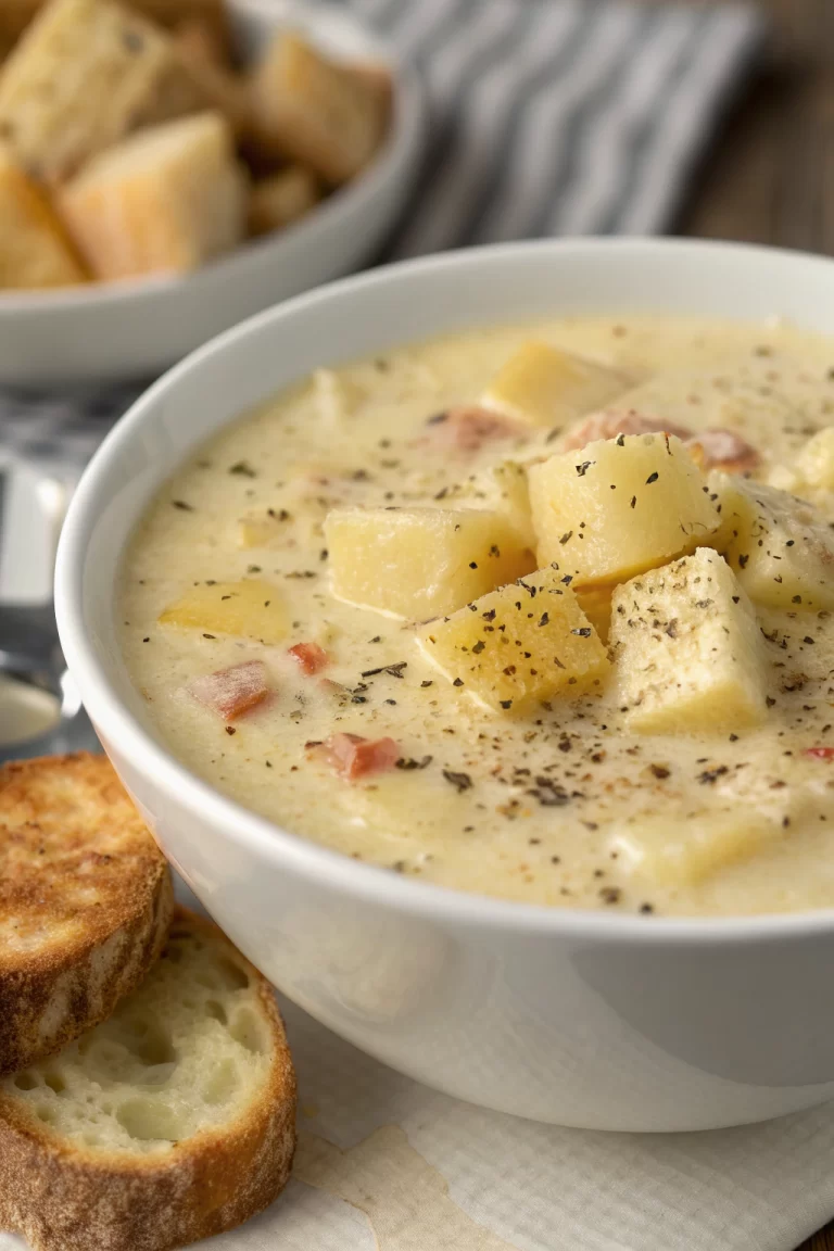 Cheddar Garlic Herb Potato Soup Recipe